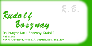 rudolf bosznay business card